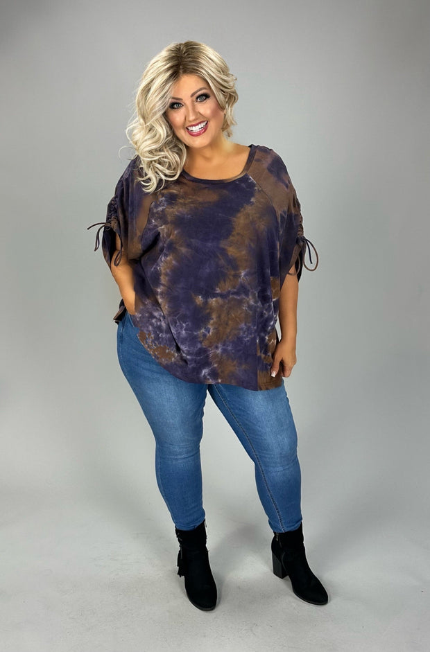 95 PSS-G {Leaves Fall} UMGEE   Tie Dye Top PLUS SIZE XL 1X 2X