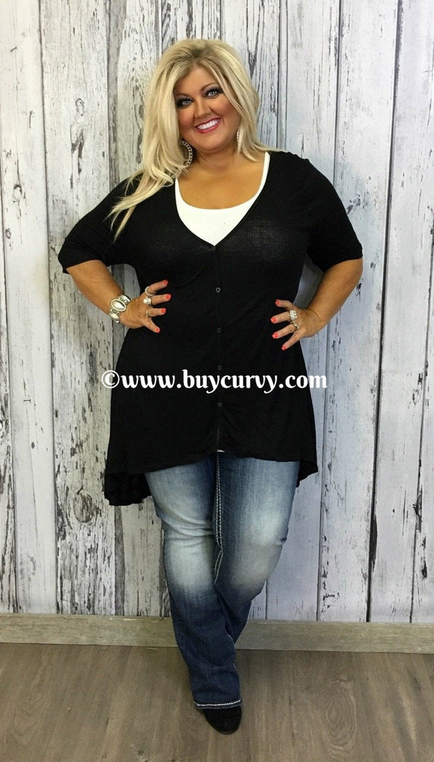 OT-R "Zenana" Black Hi-Lo Tunic