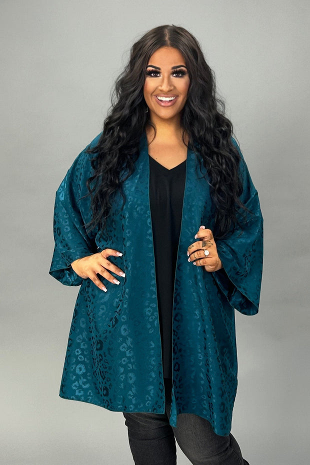 SALE!!  25 OT-I {All My Dreams} Teal Kimono PLUS SIZE 1X 2X 3X