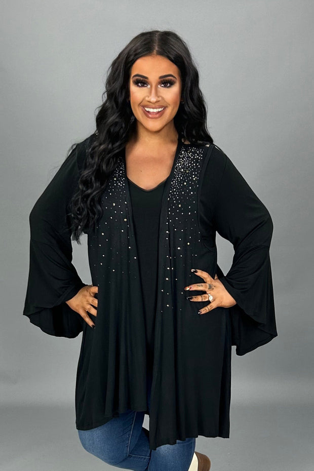 SALE!!  20 OT {My Eyes On You} VOCAL Black Vest w/Lace & Studs PLUS SIZE XL 2X 3X