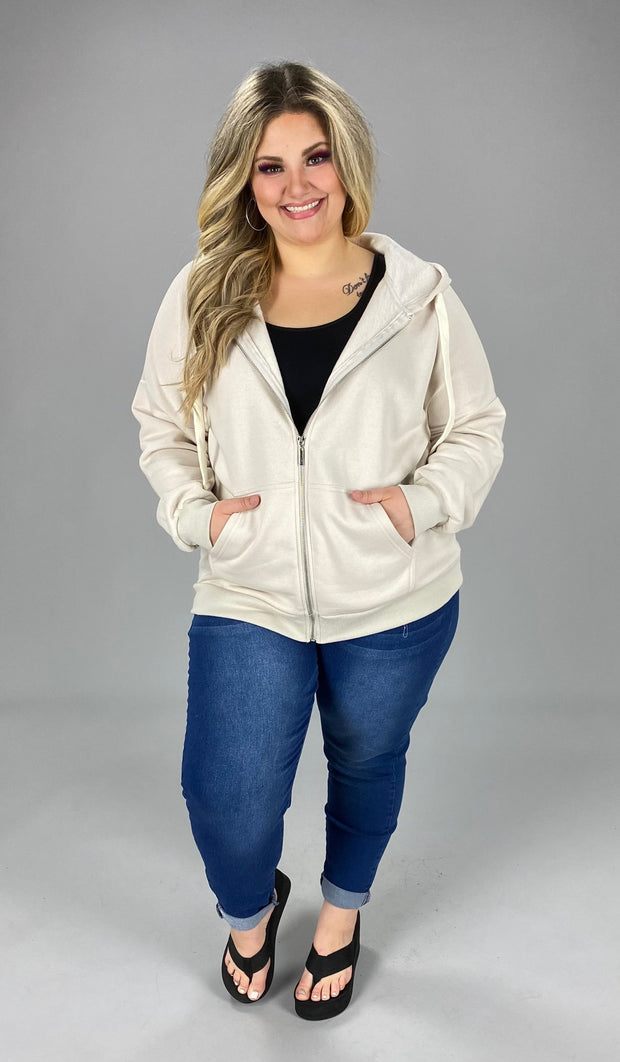 SALE! 20 OT-J {Warm & Fuzzy} BONE Zip Jacket PLUS SIZE 1X 2X 3X