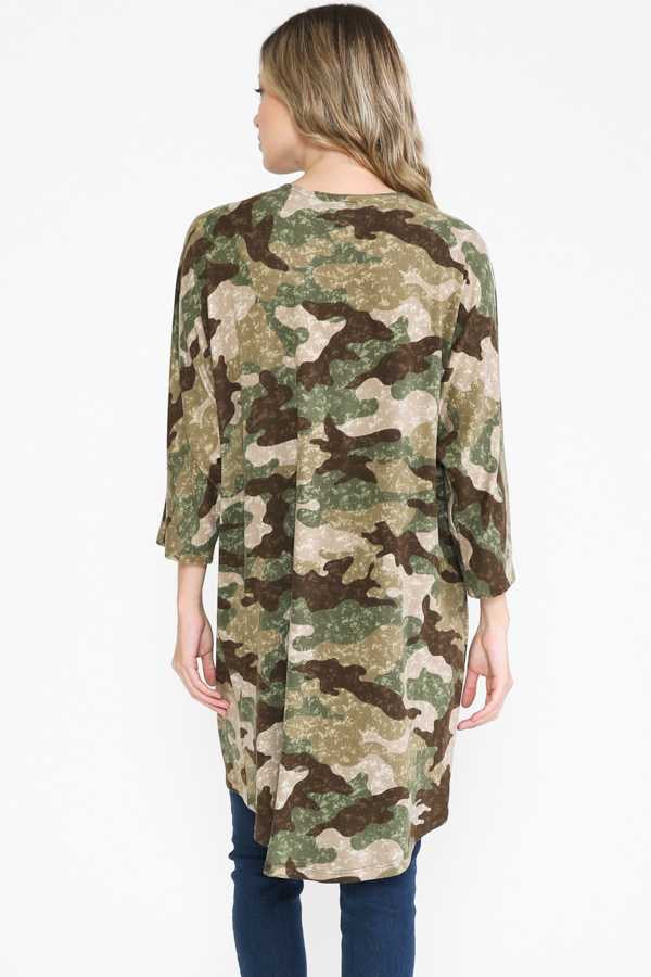 SALE!! 21 OT-X {Hide From Me} Olive Moss Camo Print Cardigan PLUS SIZE XL 2X 3X