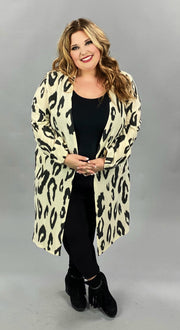 SALE! 33 OT-C {On the Move} Ivory/Black Cardigan w/ Pockets PLUS SIZE XL 2X 3X