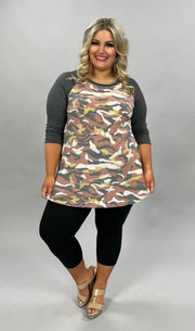 SALE!! 21 CP-J {Call Attention} Grey Mauve Camo Knit Top PLUS SIZE XL 2X 3X